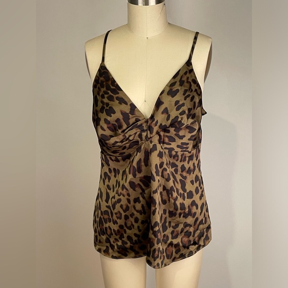 Endless rose green leopard print top size L - Picture 3 of 10